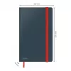 Zeszyt Leitz Cosy Soft Touch w linie, twarda oprawa, monochromatyczny, czarny, A5, 80 kartek, matowy, 100 g/m²