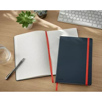 Leitz Cosy Notebook Soft Touch w kratkę z twardą oprawą, monochromatyczny, czarny, B5, 80 arkuszy, matowy, 100 g/m²