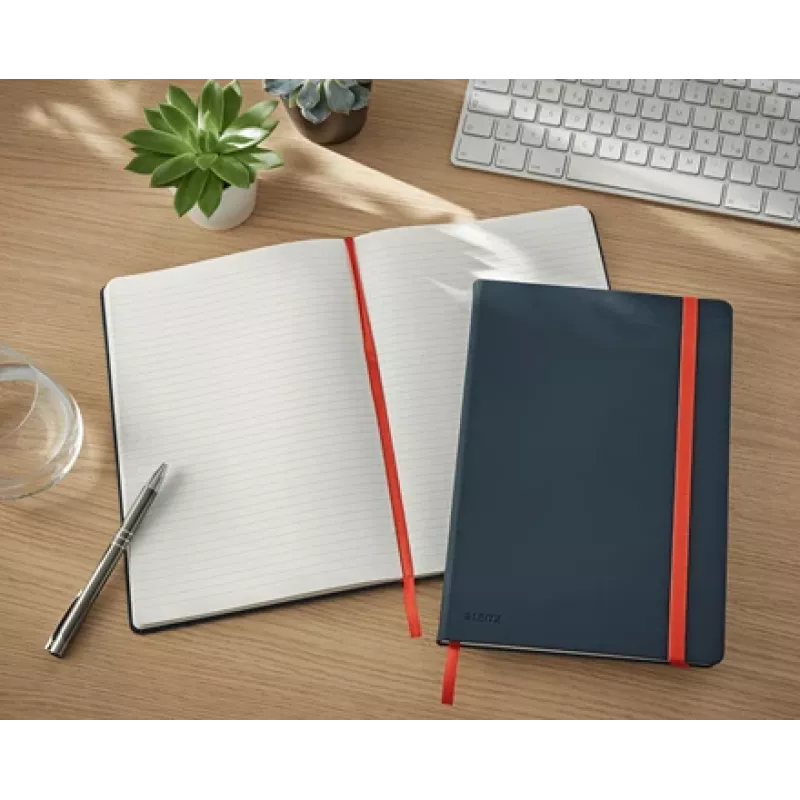 Leitz Cosy Notebook Soft Touch Ruled with Hardcover, Monochromatic, Czarny, B5, 80 sheets, Matt, 100 g/m²