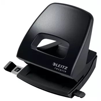 Leitz NeXXt Recycle dziurkacz, 30 arkuszy, czarny, plastik, 8 cm, 5,5 mm, A6