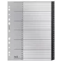 Leitz Recycle Index, PP, extra szeroki, Indeks numeryczny, Polipropylen (PP), Czarny, Biały, Pionowy, A4 Maxi, 160 g/m²