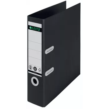 Leitz 180° Recycle skoroszyt dźwigniowy, A4, karton, czarny, 600 arkuszy, 80 g/m², 320 mm