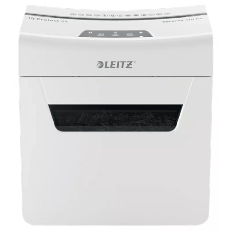 Leitz IQ Protect Premium niszczarka do papieru 6X P4, 4 x 40 mm, 10 L, 100 arkuszy, 55 dB, dotykowa, 6 arkuszy