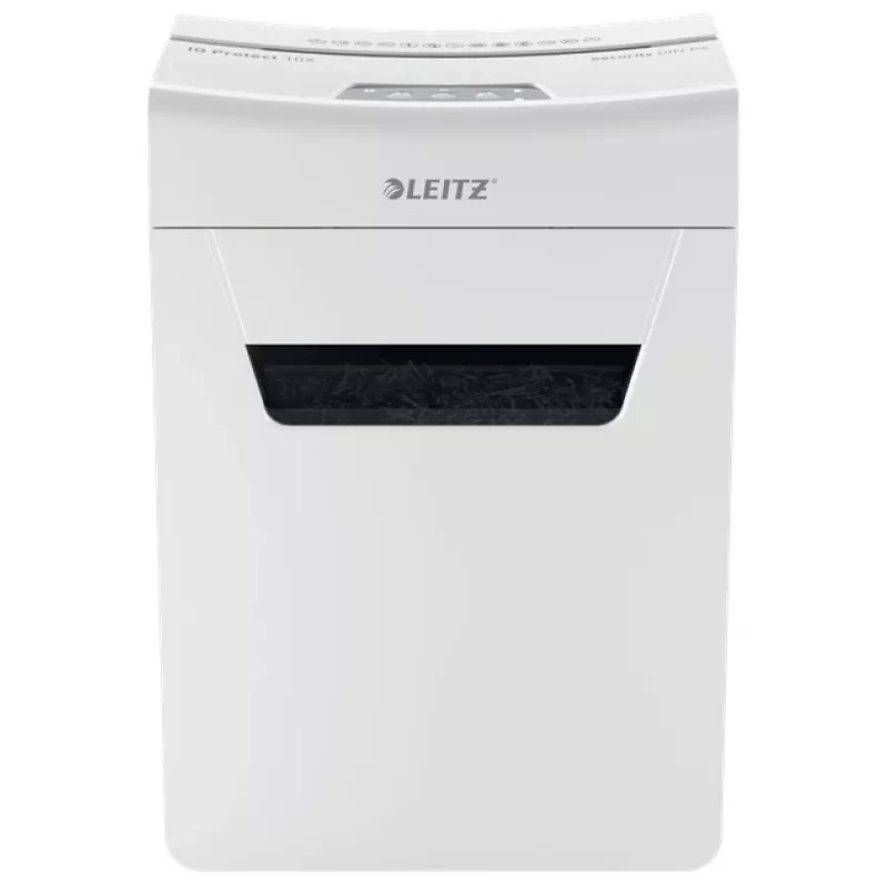 Leitz IQ Protect Premium Niszczarka do papieru 10X P4, 4 x 40 mm, 18 L, 150 arkuszy, 55 dB, dotykowe sterowanie, 10 arkuszy