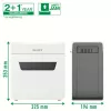 Niszczarka Leitz IQ Protect Premium 3M P5, mikrocięcie, 2 x 15 mm, 10 l, 125 arkuszy, 55 dB, sterowanie dotykowe