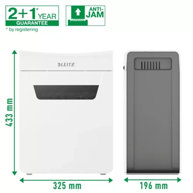 Leitz IQ Protect Premium Paper Shredder 4M P5, Micro-cut shredding, 2 x 15 mm, 14 L, 150 sheets, 55 dB, Touch