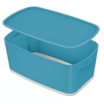Leitz MyBox Cosy Small z pokrywką, Pojemnik do przechowywania, Pojemnik do przechowywania, Niebieski, Prostokątny, Plastik, Monochromatyczny, Do użytku wewnętrznego