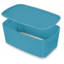 Leitz MyBox Cosy Small z pokrywką, Pojemnik do przechowywania, Pojemnik do przechowywania, Niebieski, Prostokątny, Plastik, Monochromatyczny, Do użytku wewnętrznego