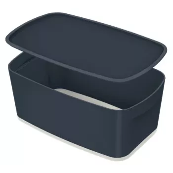Leitz MyBox Cosy Small z pokrywką, Pudełko do przechowywania, Pudełko do przechowywania, Szary, Prostokątny, Plastik, Monochromatyczny, Do użytku wewnątrz
