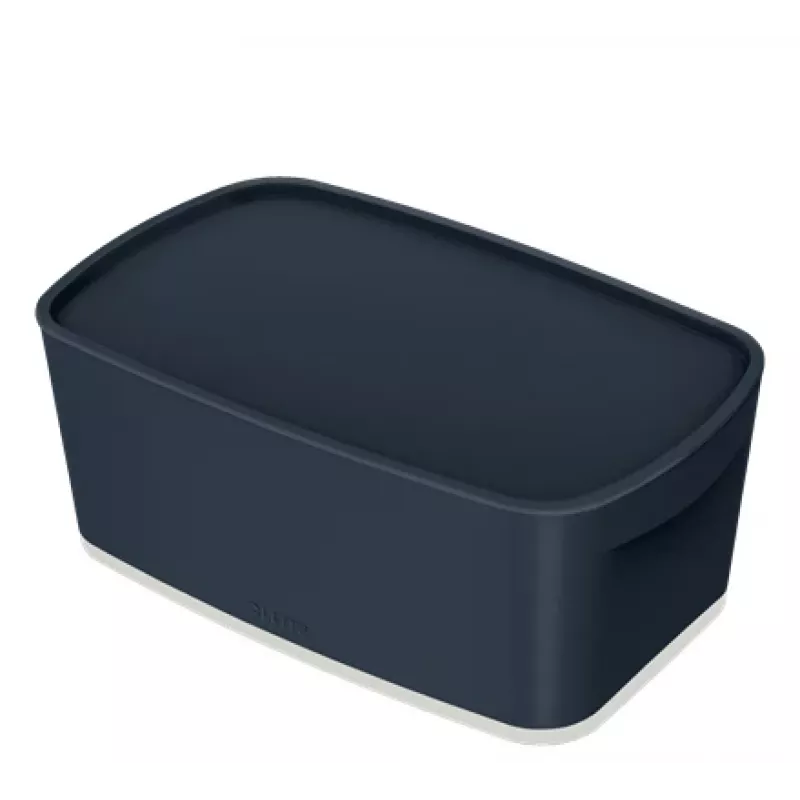 Leitz MyBox Cosy Small z pokrywką, Pudełko do przechowywania, Pudełko do przechowywania, Szary, Prostokątny, Plastik, Monochromatyczny, Do użytku wewnątrz