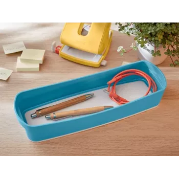 Leitz MyBox Cosy Organiser Tray Long, Przechowywanie, Pudełko do przechowywania, Niebieski, Prostokątny, Plastik, Monochromatyczny, 307 mm