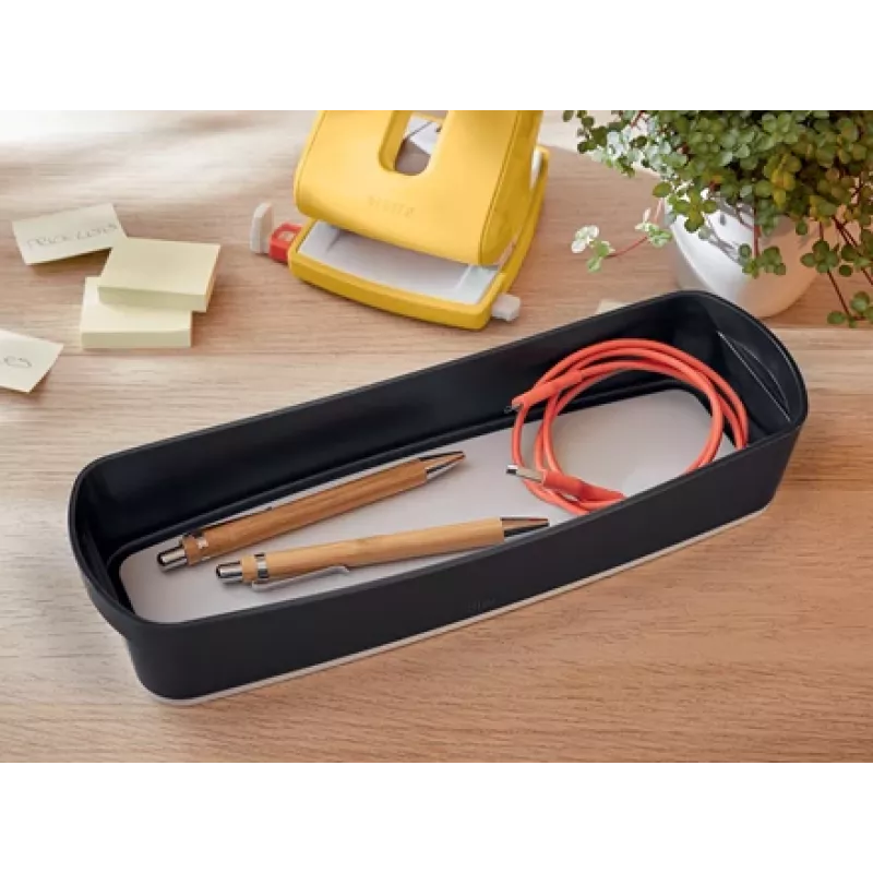 Leitz MyBox Cosy Organiser Tray Long, Pojemnik do przechowywania, Pudełko do przechowywania, Szary, Prostokątny, Plastik, Monochromatyczny, Do wnętrz