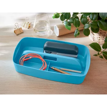 Leitz MyBox Cosy Organizer Tray with handle Small, Storage, niebieski, Tworzywo sztuczne, 307 mm, 181 mm, 56 mm, 300 g