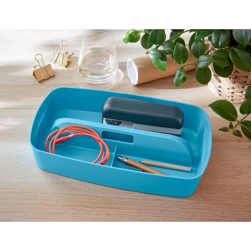 Leitz MyBox Cosy Organizer Tray with handle Small, Storage, niebieski, Tworzywo sztuczne, 307 mm, 181 mm, 56 mm, 300 g