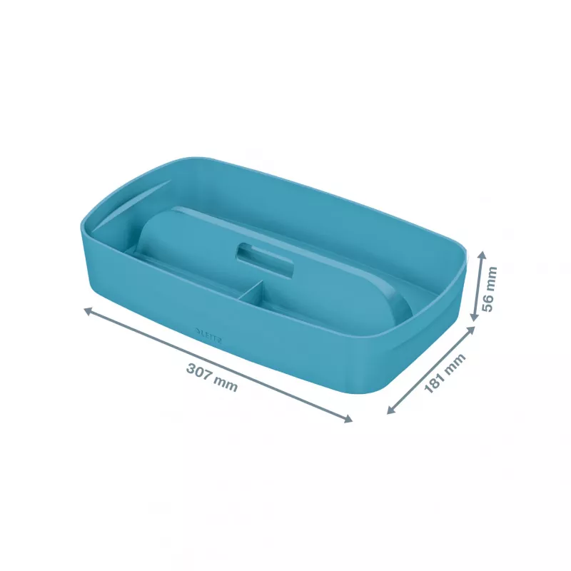 Leitz MyBox Cosy Organizer Tray with handle Small, Storage, niebieski, Tworzywo sztuczne, 307 mm, 181 mm, 56 mm, 300 g