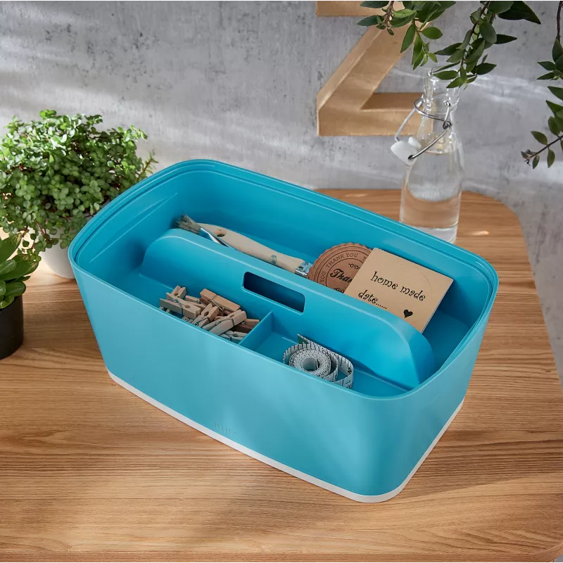 Leitz MyBox Cosy Organizer Tray with handle Small, Storage, niebieski, Tworzywo sztuczne, 307 mm, 181 mm, 56 mm, 300 g