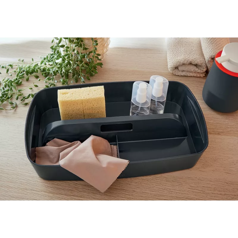 Leitz MyBox Cosy Organiser Tray z uchwytem, mały, do przechowywania, szary, tworzywo sztuczne, 307 mm, 181 mm, 56 mm, 300 g