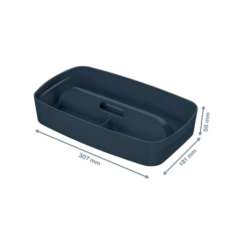 Leitz MyBox Cosy Organiser Tray z uchwytem, mały, do przechowywania, szary, tworzywo sztuczne, 307 mm, 181 mm, 56 mm, 300 g