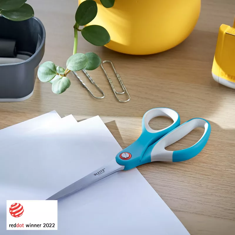 Leitz Cosy Titanium Office Scissors 205 mm, Adult, prosty cut, Single, niebieski, Stainless steel, Office scissors
