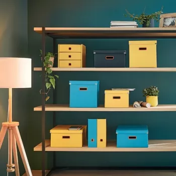 Leitz Click & Store Cosy Medium Storage Box, Pudełko do przechowywania, Niebieski, Prostokątny, Karton, Monochromatyczny, Do użytku wewnętrznego