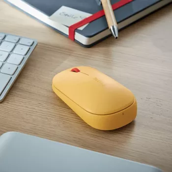 Mysz Leitz Cosy Wireless, symetryczna, RF Wireless + Bluetooth, 4000 DPI, pomarańczowa