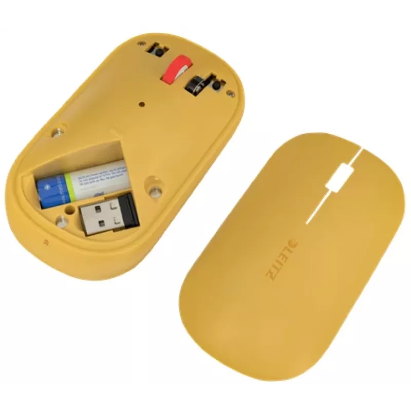 Mysz Leitz Cosy Wireless, symetryczna, RF Wireless + Bluetooth, 4000 DPI, pomarańczowa