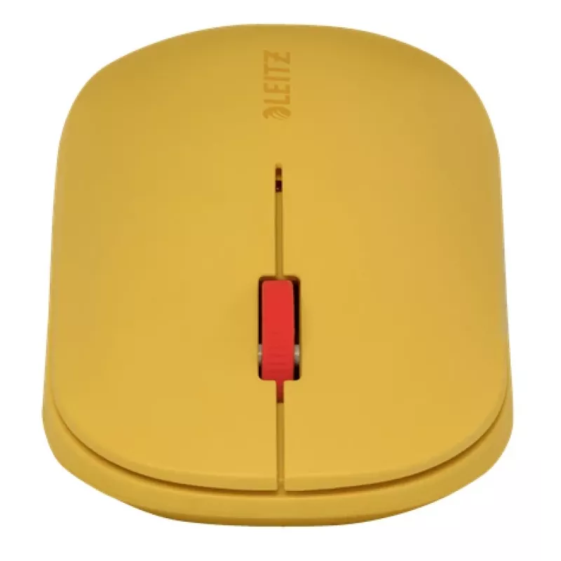 Mysz Leitz Cosy Wireless, symetryczna, RF Wireless + Bluetooth, 4000 DPI, pomarańczowa