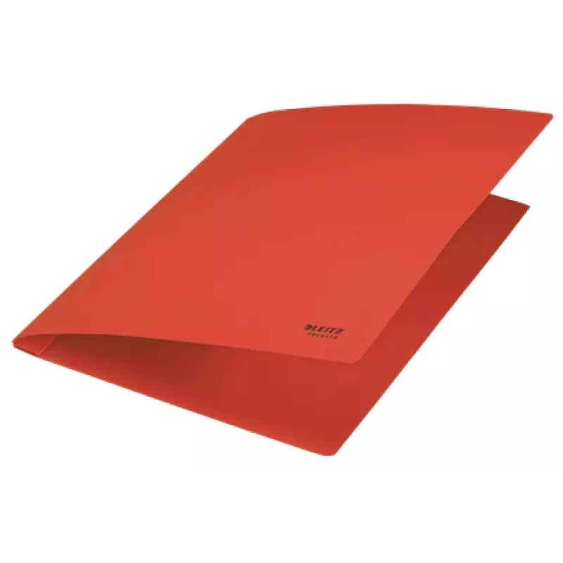 Leitz Recycle Card płaski File, konwencjonalna teczka na dokumenty, A4, karton, czerwony, pozioma/pionowa, 250 arkuszy
