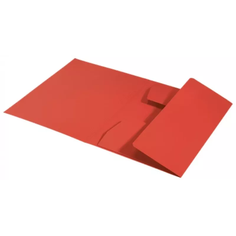 Leitz Recycle teczka kartonowa z 3 zakładkami, konwencjonalna teczka na dokumenty, A4, karton, czerwona, 250 arkuszy, 80 g/m²