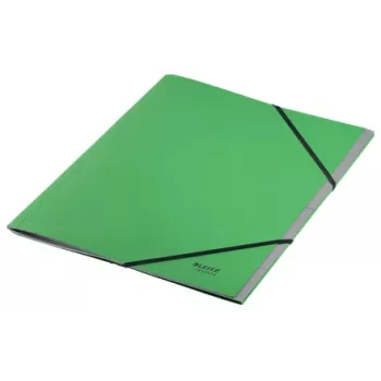 Leitz Recycle Segregator kartonowy z przegródkami, Segregator typu Signature, A4, Karton, Zielony, 430 g/m², Gumka elastyczna