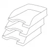 Leitz Recycle Letter Tray, plastik, zielony, A4+, A4, A4+, 1 szuflada(y), 255 x 70 x 357 mm