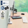 Leitz Ergo Space Saving Single Monitor Arm, Clamp/Grommet, 9 kg, 43.2 cm (17 cali), 81.3 cm (32 cale), 100 x 100 mm, Szary