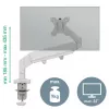 Leitz Ergo Space Saving Single Monitor Arm, Clamp/Grommet, 9 kg, 43.2 cm (17 cali), 81.3 cm (32 cale), 100 x 100 mm, Szary