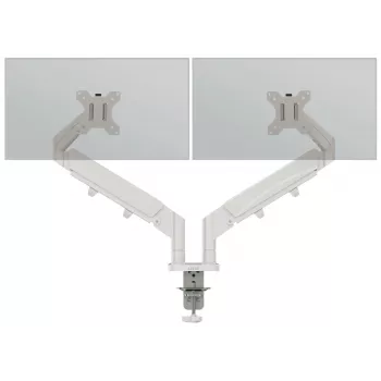 Leitz Ergo Space Saving Dual Monitor Arm, Clamp/Grommet, 18 kg, 43,2 cm (17 cali), 81,3 cm (32 cale), 100 x 100 mm, szary