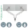 Leitz Ergo Space Saving Dual Monitor Arm, Clamp/Grommet, 18 kg, 43,2 cm (17 cali), 81,3 cm (32 cale), 100 x 100 mm, szary