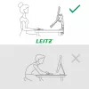 Leitz Ergo Space Saving Dual Monitor & Laptop Arm, Clamp/Grommet, 9 kg, 33 cm (13 inch), 81.3 cm (32 inch), 100 x 100 mm, szary
