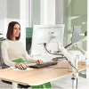 Leitz Ergo Space Saving Dual Monitor & Laptop Arm, Clamp/Grommet, 9 kg, 33 cm (13 inch), 81.3 cm (32 inch), 100 x 100 mm, szary