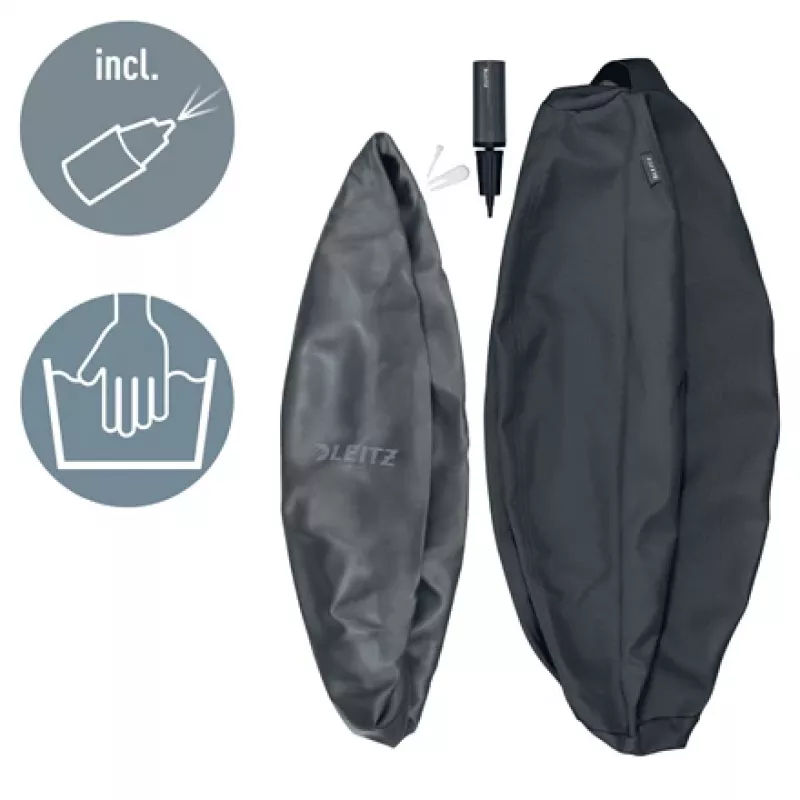 Leitz Ergo Active piłka do siedzenia z funkcją stopera 65cm, Szary, Pełnowymiarowa, 150 kg, TÜV, 65 cm, 2.87 kg