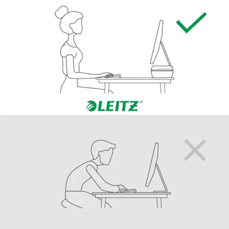 Leitz Ergo Regulowana podstawka pod monitor, wolnostojąca, 68,6 cm (27 cali), regulacja wysokości, szary