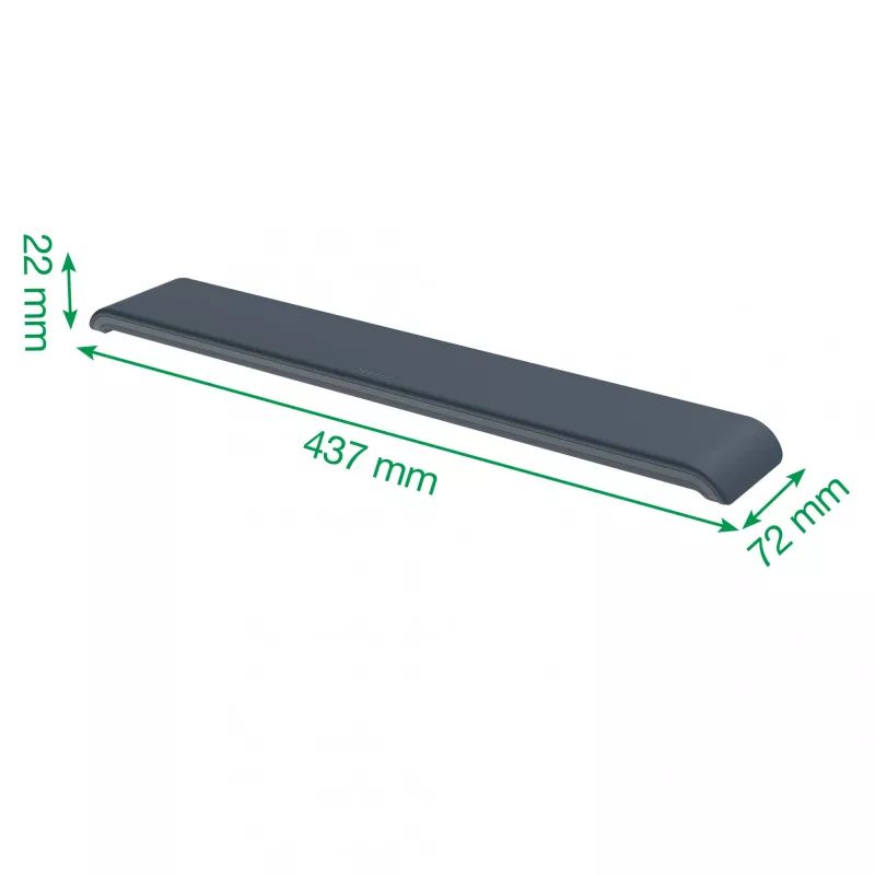 Leitz Ergo Regulowana podkładka pod nadgarstki pod klawiaturę, ciemnoszara, 71 mm, 437 mm, 22 mm, 1 szt.