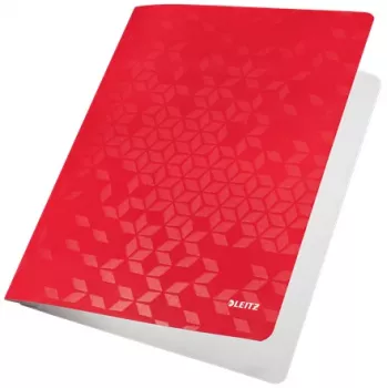Leitz płaski File Card/Board WOW A4, teczka tradycyjna, A4, Karton, Czerwony, Pozioma/Pionowa, 60 arkuszy