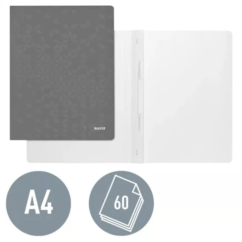 Leitz płaski File Card/Board WOW A4, teczka tradycyjna, A4, Karton, Czerwony, Pozioma/Pionowa, 60 arkuszy