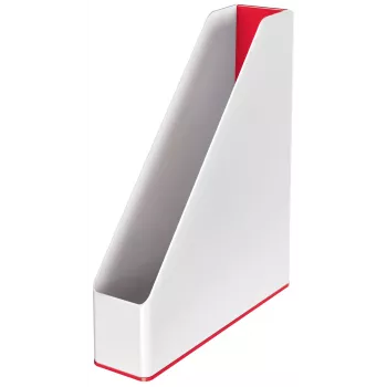 Leitz Magazine File WOW Dual Colour, czerwony, biały, tworzywo sztuczne, A4, 73 mm, 318 mm, 272 mm