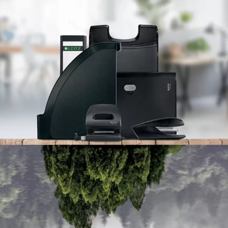 Leitz NeXXt Recycle Dziurkacz, 30 arkuszy, Czerwony, Plastik, 8 cm, 5,5 mm, A4, A5, A6, Folio, US-Quart, 8 x 8 x 8 cm