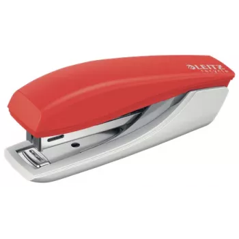 Leitz NeXXt Recycle Mini Zszywacz, 10 arkuszy, czerwony, standardowe zszywanie, tworzywo sztuczne, 80 g/m², 3.5 cm