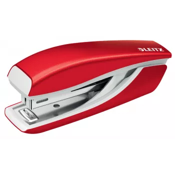 Leitz NeXXt WOW Metal Mini Stapler, 10 arkuszy, Czerwony, Metal, Plastik, 80 g/m², 3.5 cm, Ładowanie od góry