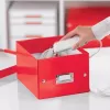 Leitz Click & Store WOW Small Storage Box, Pudełko do przechowywania, Czerwony, Prostokątny, Karton, Monochromatyczny, Do użytku wewnętrznego