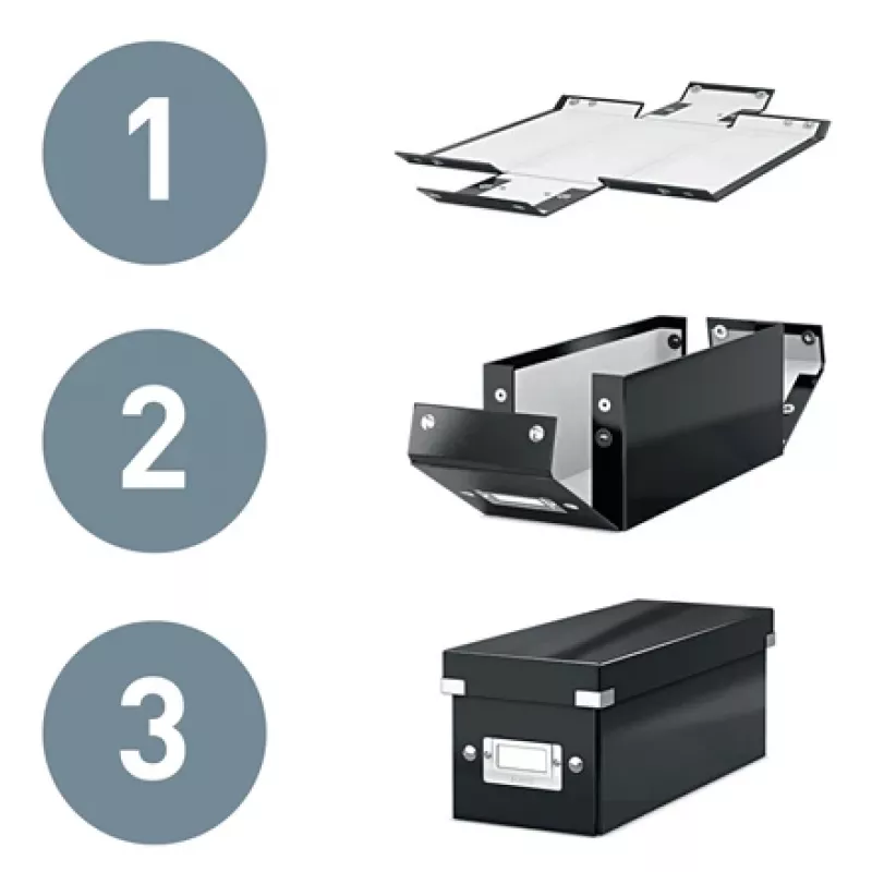 Leitz Click & Store WOW Small Storage Box, Pudełko do przechowywania, Czerwony, Prostokątny, Karton, Monochromatyczny, Do użytku wewnętrznego