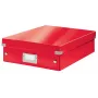 Leitz Click & Store WOW Medium Organiser Box, pudełko do przechowywania, czerwony, prostokątny, karton, monochromatyczny, do użytku wewnętrznego