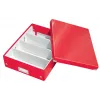 Leitz Click & Store WOW Medium Organiser Box, pudełko do przechowywania, czerwony, prostokątny, karton, monochromatyczny, do użytku wewnętrznego
